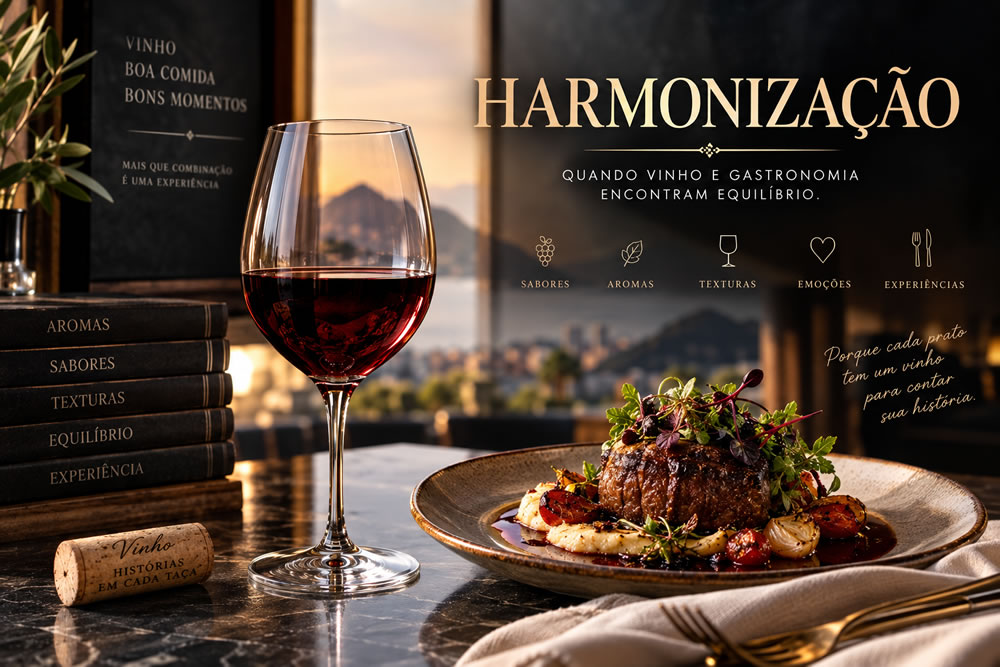 Harmoniza��o entre vinho e gastronomia