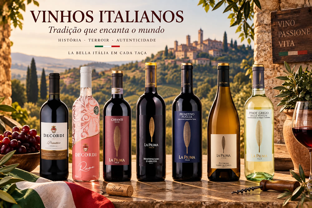 Selecao de vinhos italianos